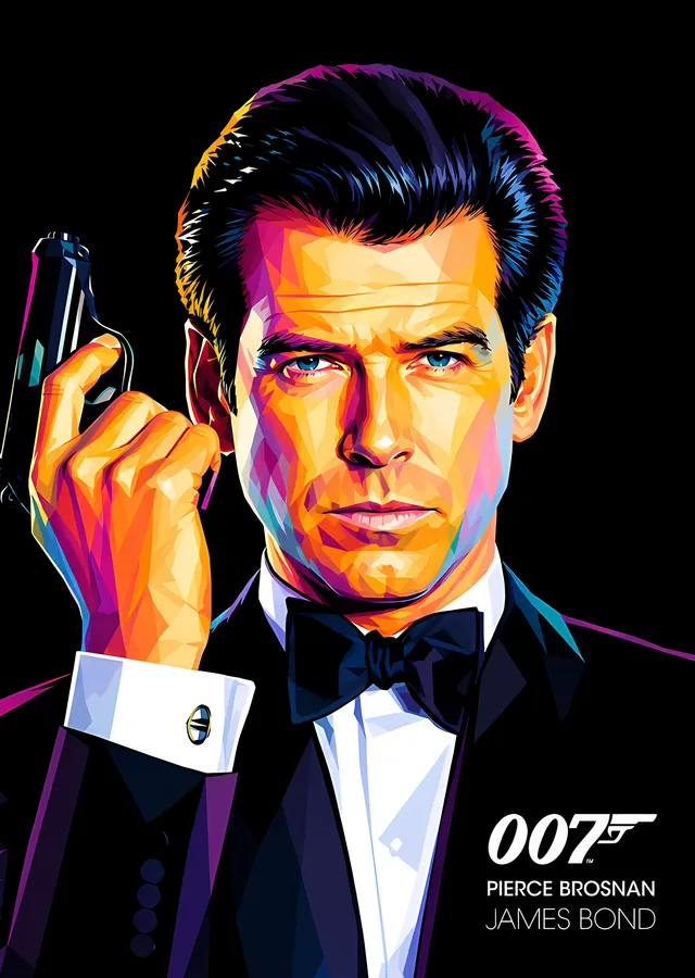 James Bond - Pierce Brosnan metal tablo