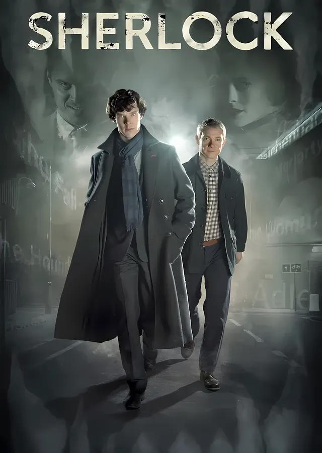 Sherlock - Sokakta İkili metal tablo
