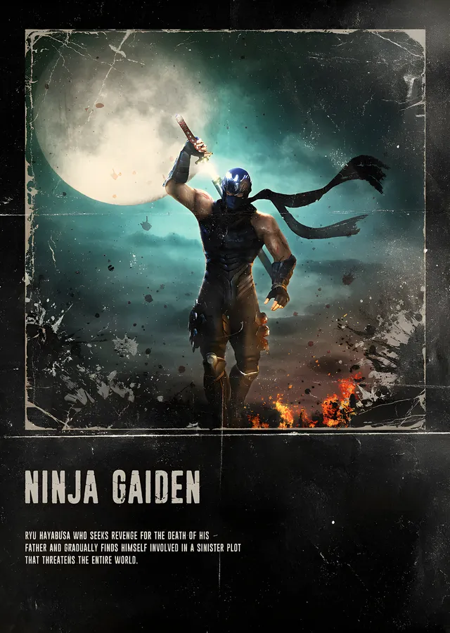 Ninja Gaiden - Dolunay metal tablo