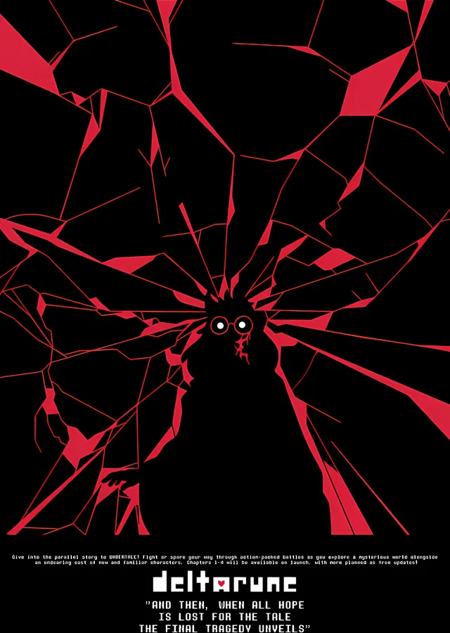 Deltarune - Kırmızı Çatlaklarda Gözler metal tablo
