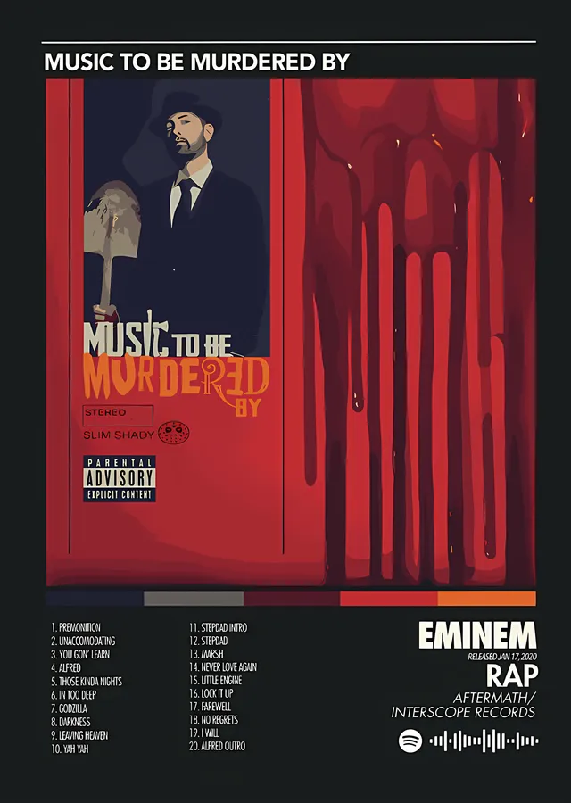 Eminem - Music to Be Murdered By Künyesi metal tablo