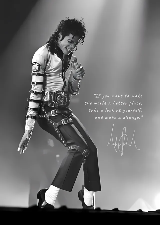 Michael Jackson - Eğik Duruş metal tablo