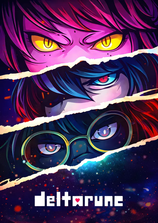Deltarune - Yırtık Kağıt Gözleri metal tablo