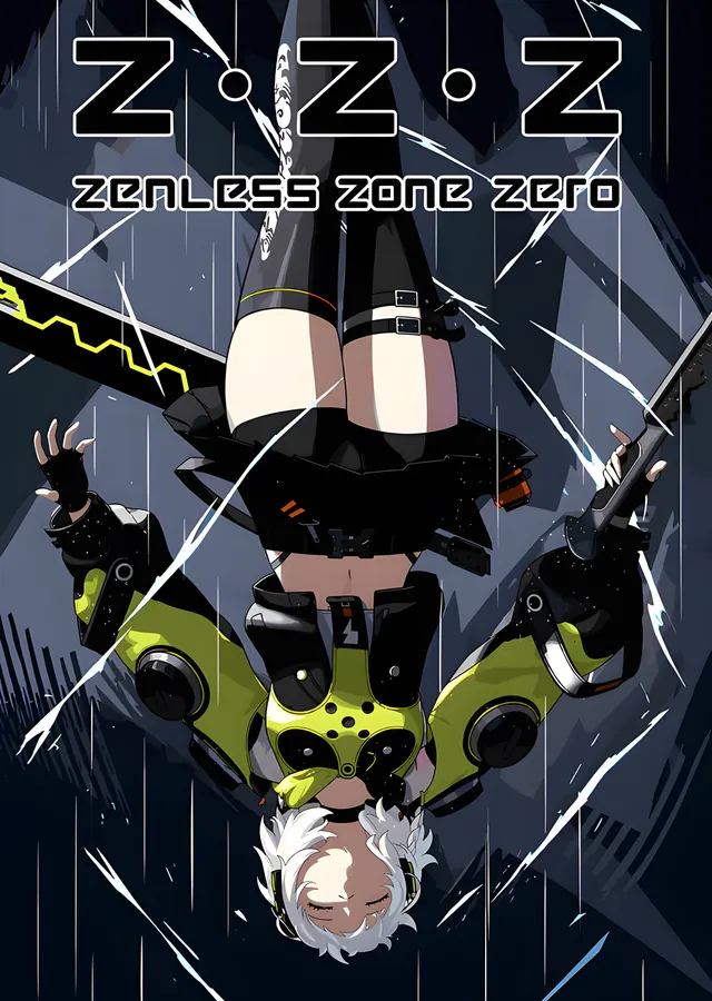 Zenless Zone Zero - Sarı Grafik metal tablo