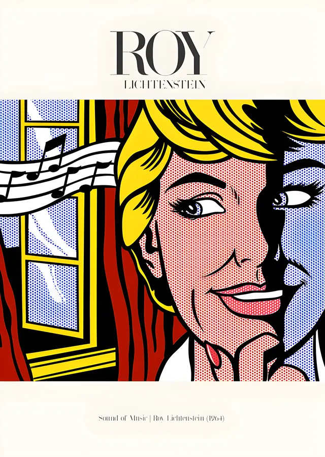 Roy Lichtenstein - Sound of Music metal tablo