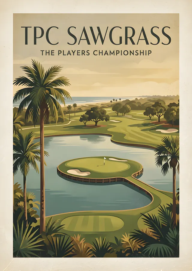 TPC Sawgrass - The Players Championship metal tablo