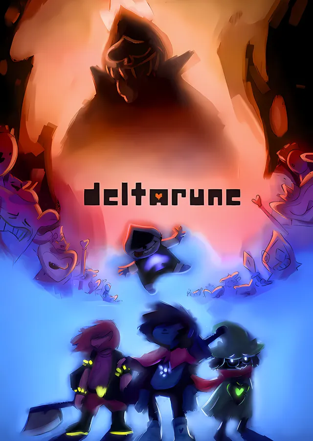 Deltarune - Turuncu Gölgede Karşılaşma metal tablo