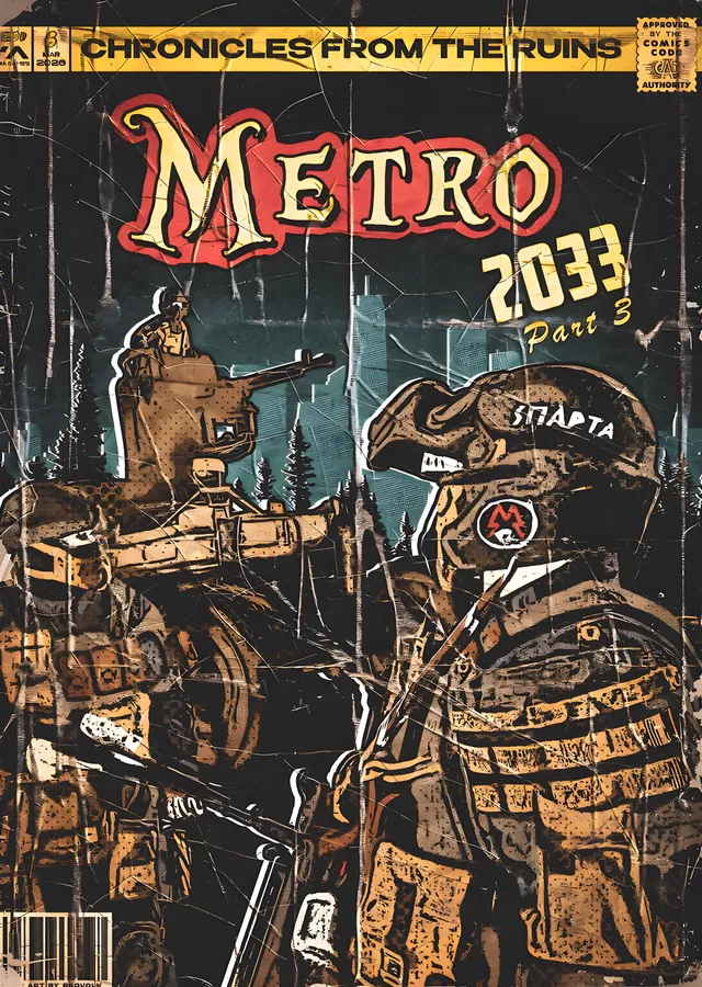 Metro 2033 - Çizgi Roman Kapağı metal tablo