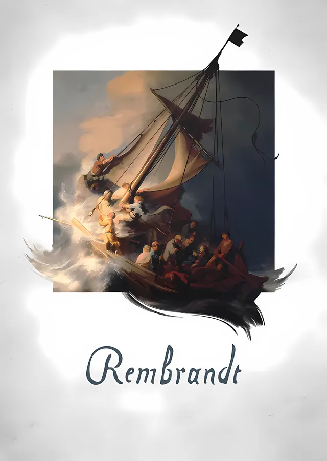 Rembrandt - Celile Fırtınası metal tablo