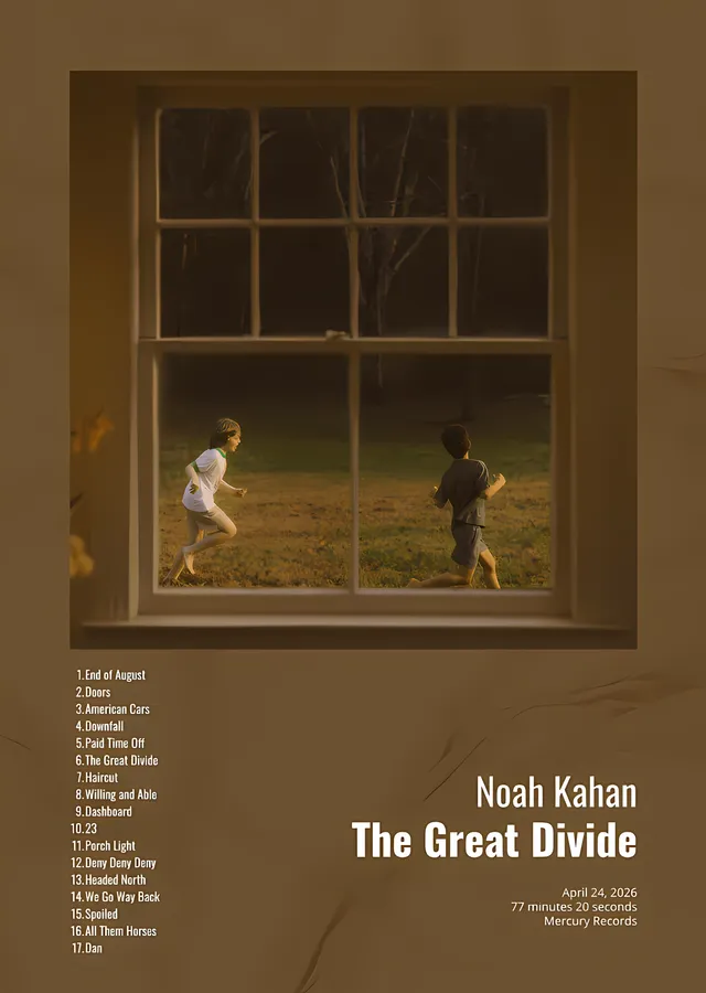 Noah Kahan - The Great Divide metal tablo
