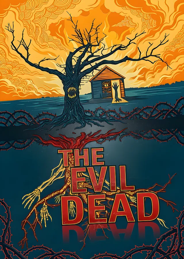 The Evil Dead - Turuncu Gökyüzünde Kulübe metal tablo