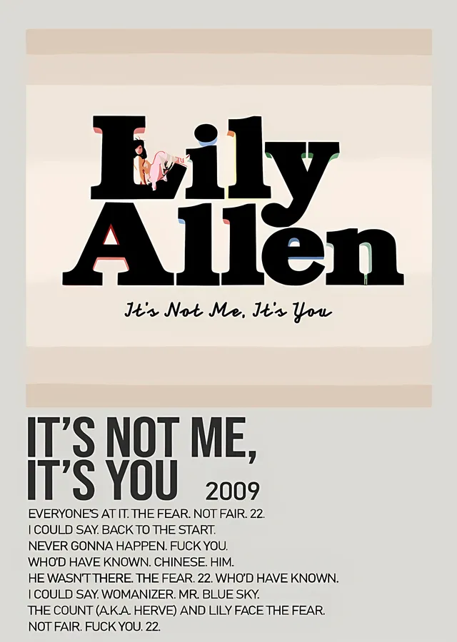 Lily Allen - It's Not Me It's You Künyesi metal tablo