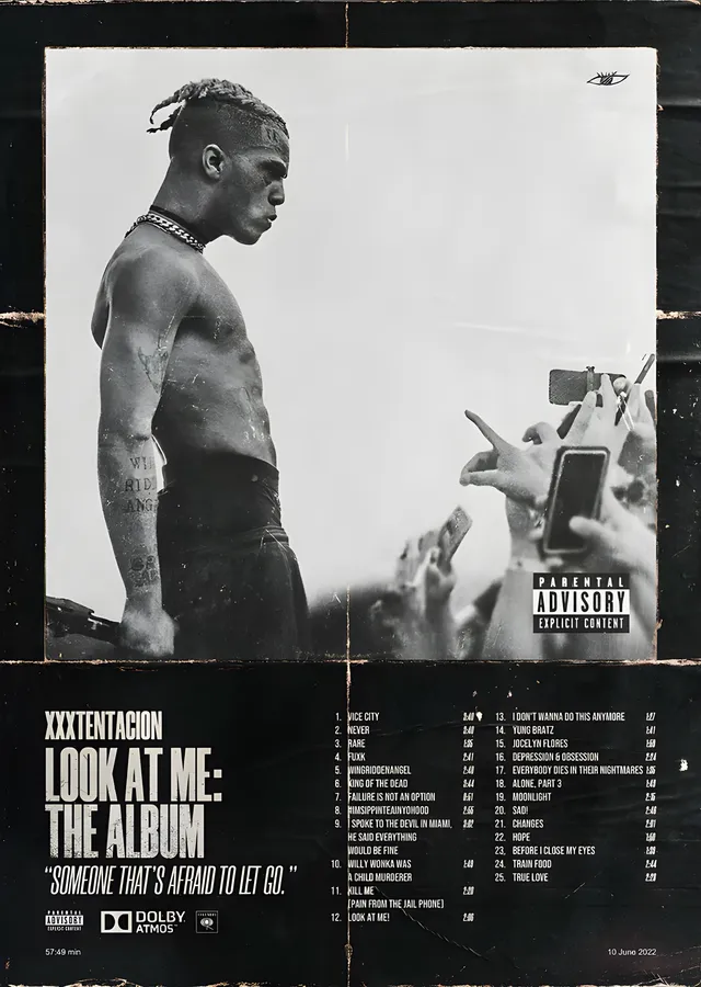 XXXTentacion - Look at Me Künyesi metal tablo