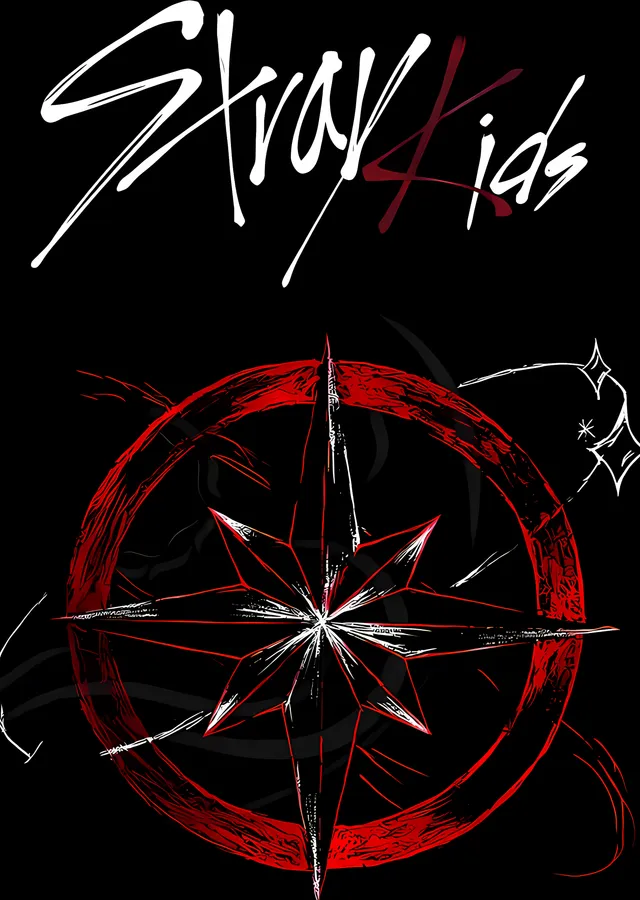 Stray Kids - Kırmızı Yıldız metal tablo