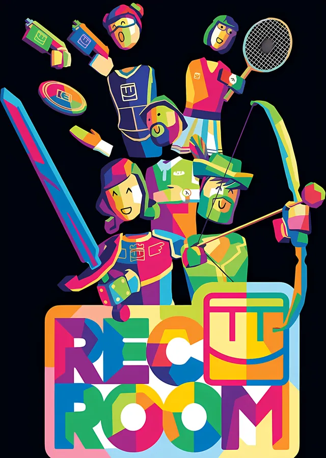Rec Room - Renkli Aktivite Kolajı metal tablo