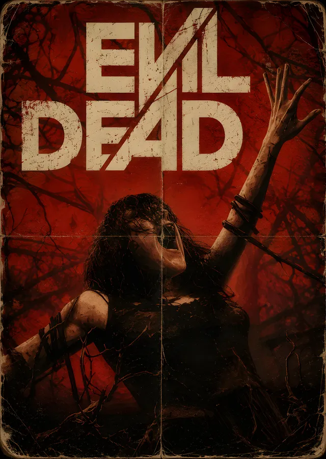 Evil Dead - Katlanmış Vintage Afiş metal tablo