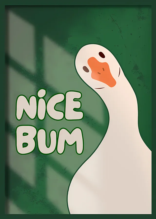 Nice Bum metal tablo