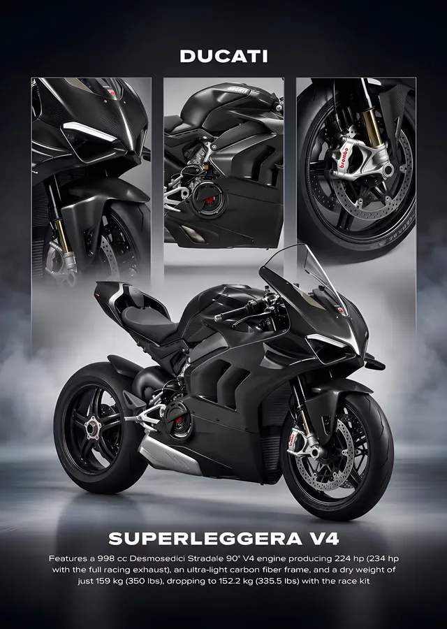 Ducati Superleggera V4 - Katalog metal tablo