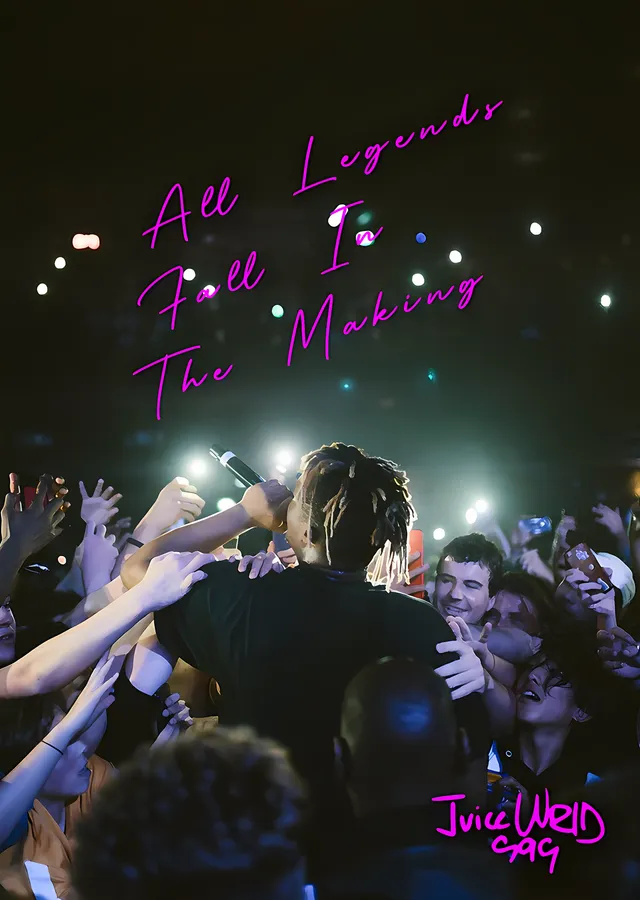 Juice WRLD - Kalabalığa Uzanan Eller metal tablo
