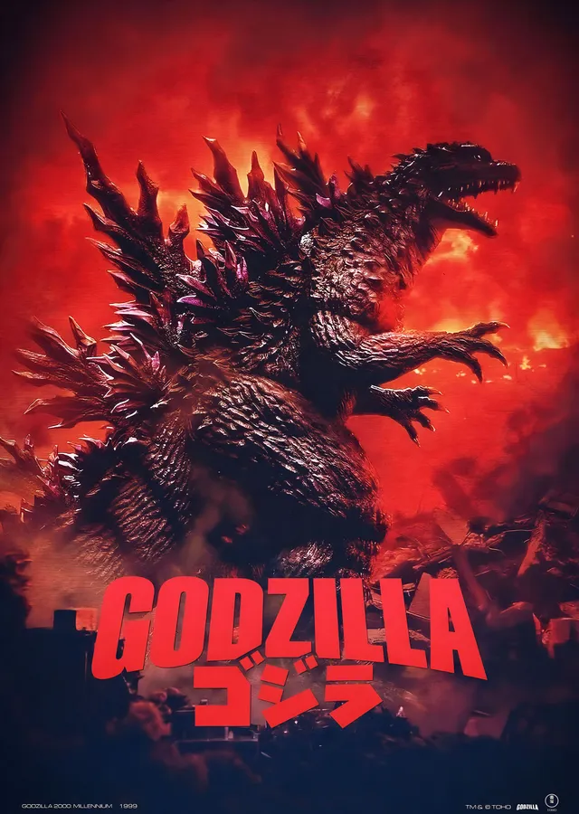 Godzilla - Kızıl Zeminde Kükreme metal tablo