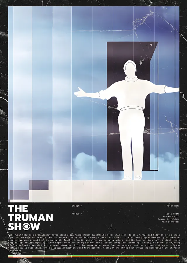 The Truman Show - Kapının Eşiğinde metal tablo