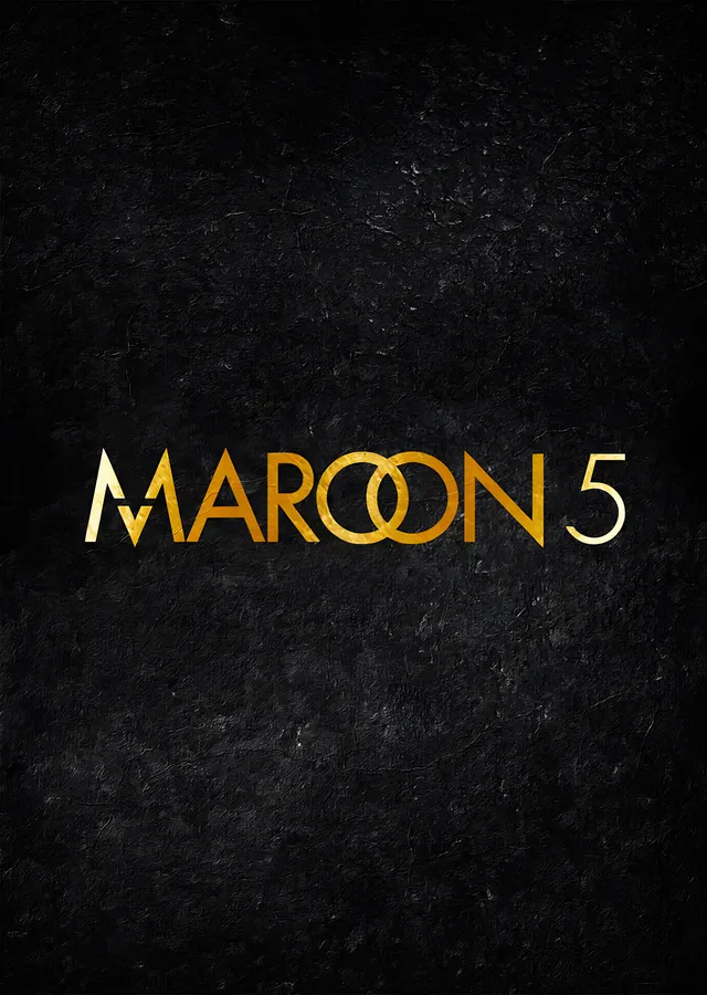 Maroon 5 - Altın Logo metal tablo