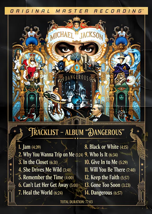 Michael Jackson - Dangerous metal tablo