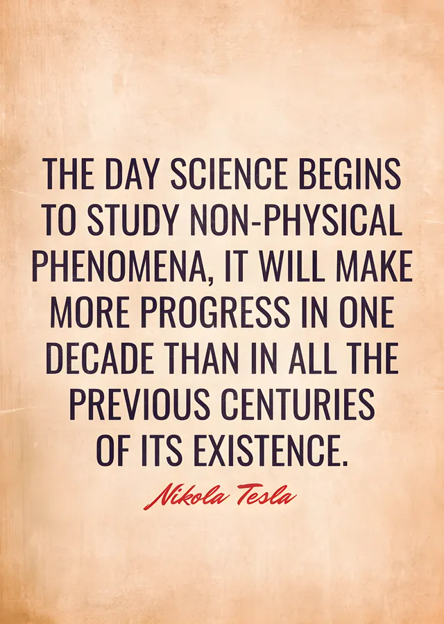 Nikola Tesla - Fiziksel Olmayan Olgular metal tablo