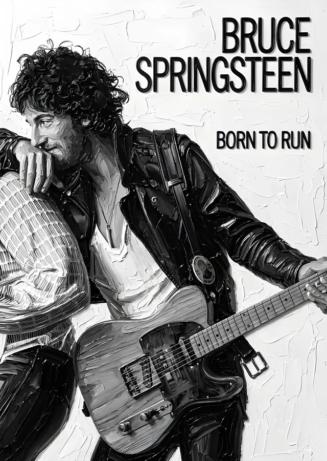Bruce Springsteen - Born to Run metal tablo