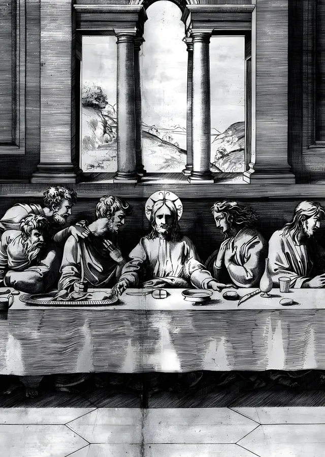 Son Akşam Yemeği - Leonardo da Vinci metal tablo