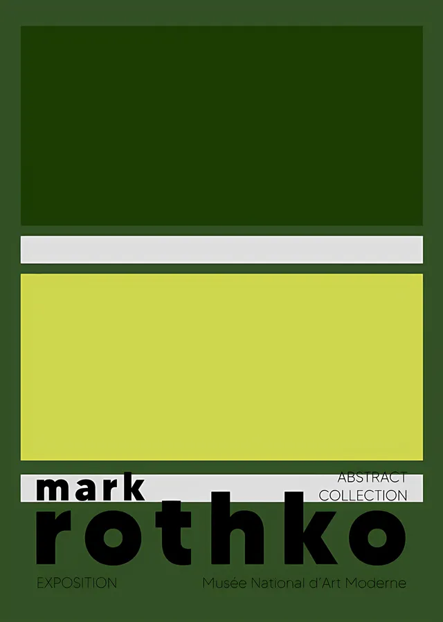 Mark Rothko - Yeşil Sergi Afişi metal tablo