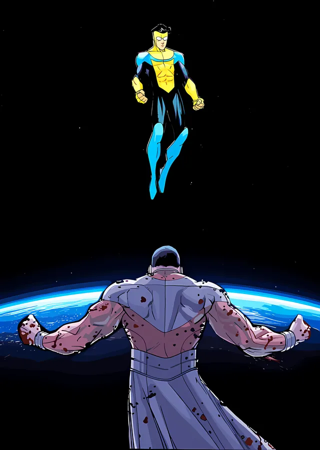 Invincible - Dünya Üzerinde Yüzleşme metal tablo