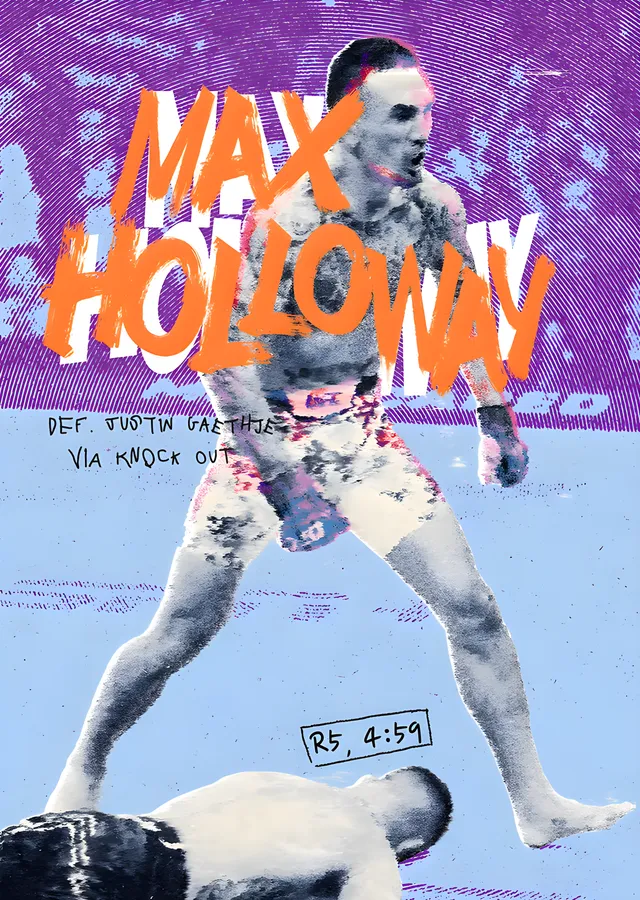 Max Holloway - Zafer metal tablo