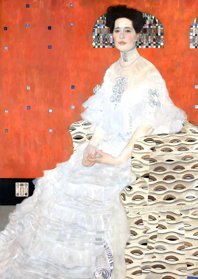 Gustav Klimt - Fritza Riedler metal tablo