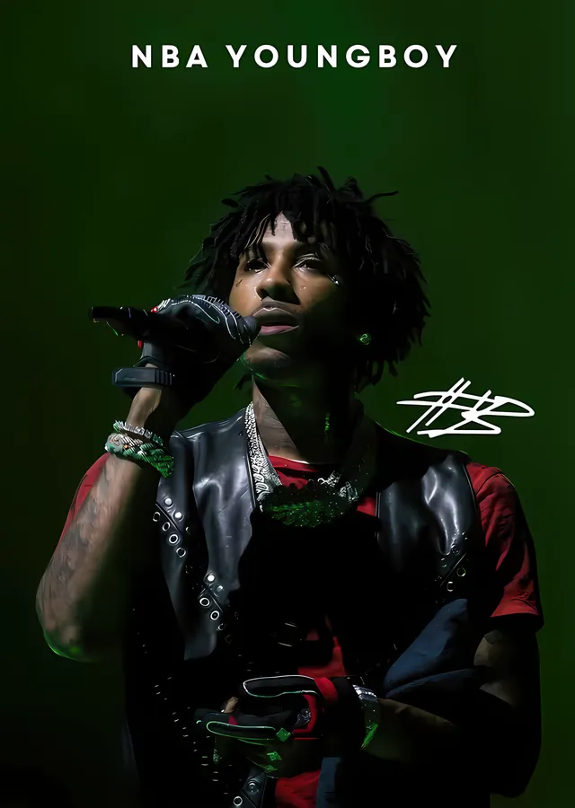 NBA YoungBoy - Sahnede metal tablo