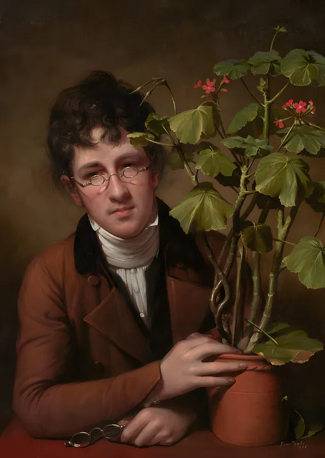 Rubens Peale ve Sardunyası metal tablo