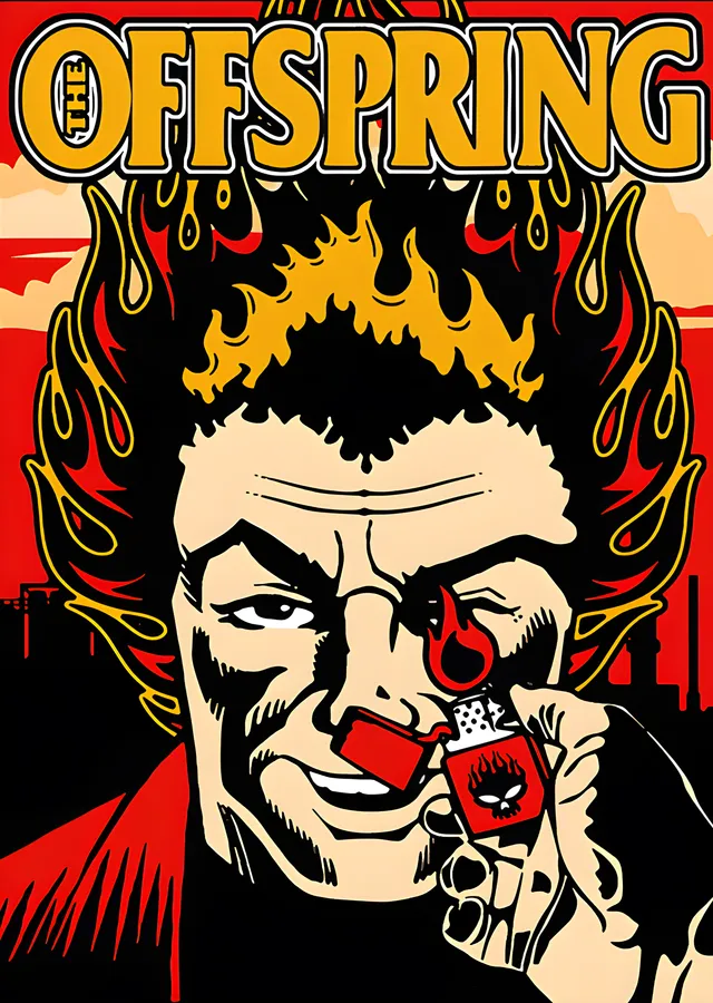 The Offspring - Zarlı Çizgi Roman Figürü metal tablo