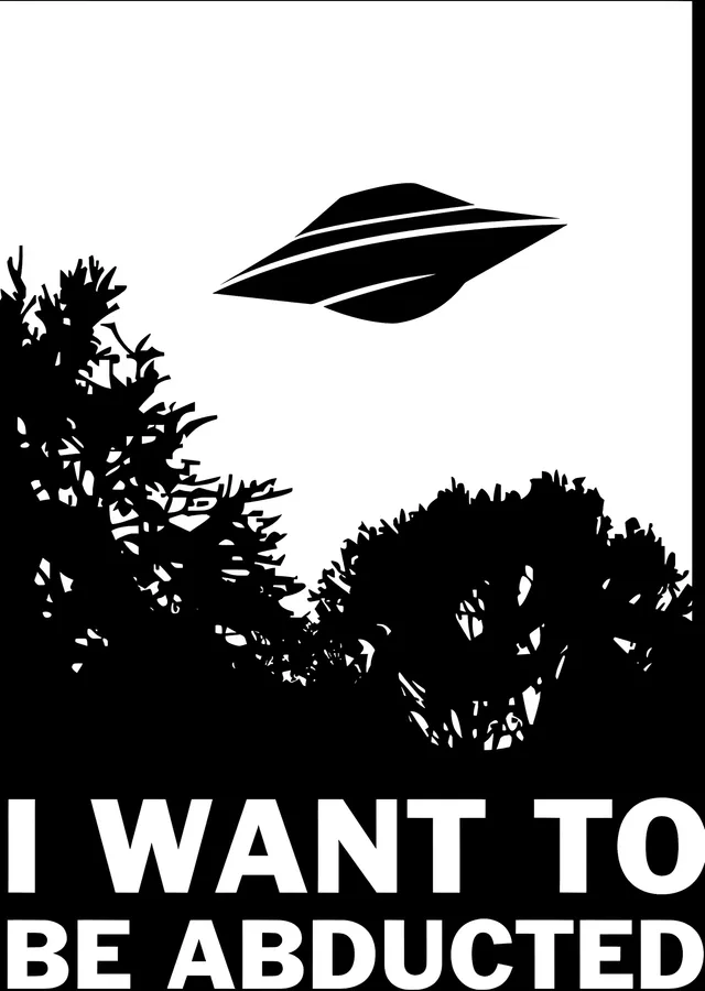 I Want To Be Abducted metal tablo