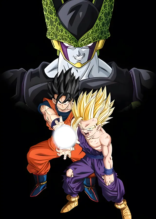 Dragon Ball Z: Cell Sahnesi metal tablo