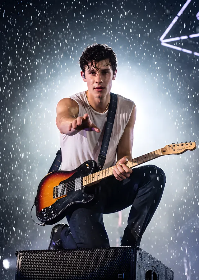 Shawn Mendes - Yağmurda Gitar Solosu metal tablo