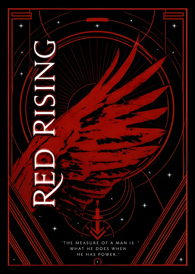 Red Rising - Art Deco Kanat metal tablo