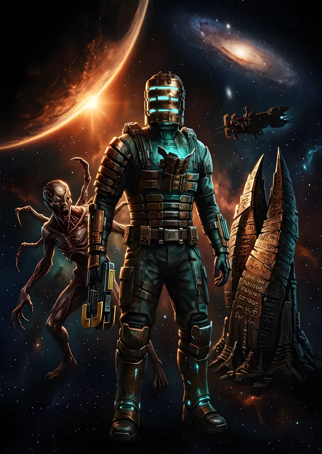 Dead Space - Gezegen ve Yaratıklar metal tablo
