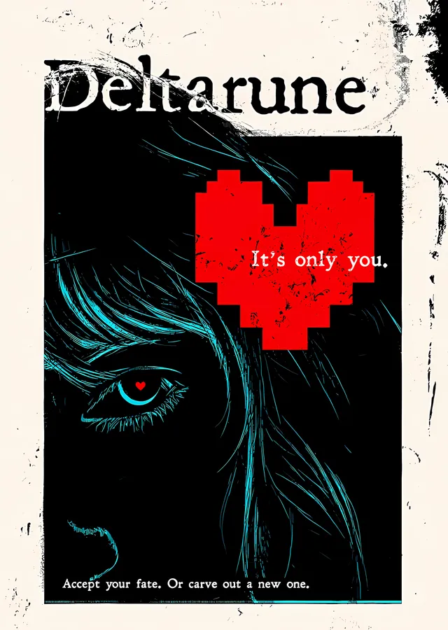 Deltarune - It's Only You metal tablo