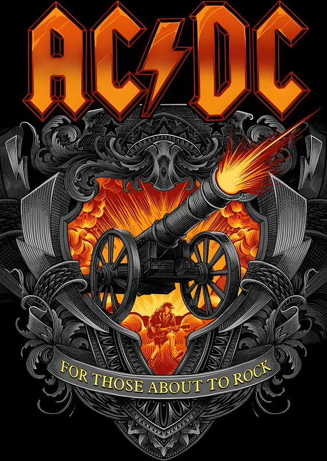 AC/DC - For Those About to Rock Topu metal tablo