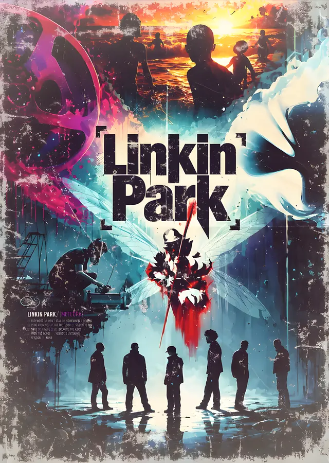 Linkin Park - Kolaj Afiş metal tablo