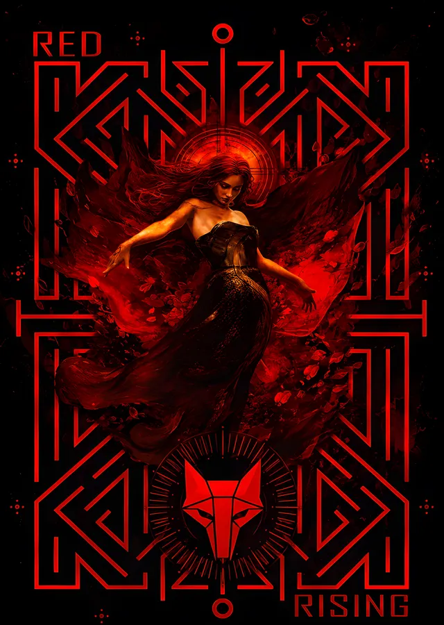 Red Rising - Kızıl Çerçeve metal tablo