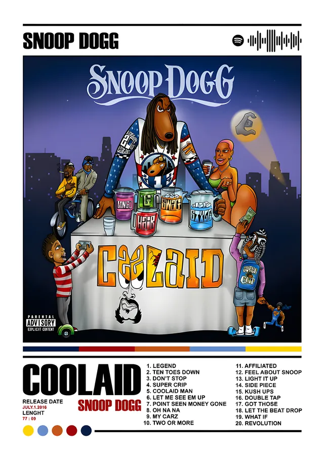 Snoop Dogg - Coolaid Künyesi metal tablo
