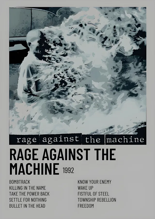 Rage Against the Machine - 1992 Künyesi metal tablo