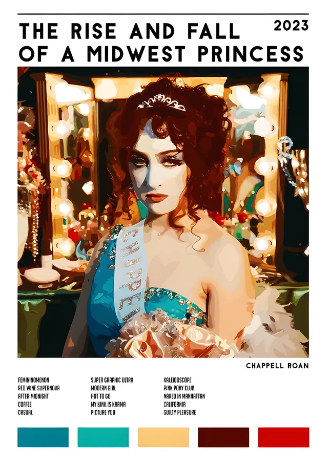 Chappell Roan - The Rise and Fall of a Midwest Princess Pale metal tablo