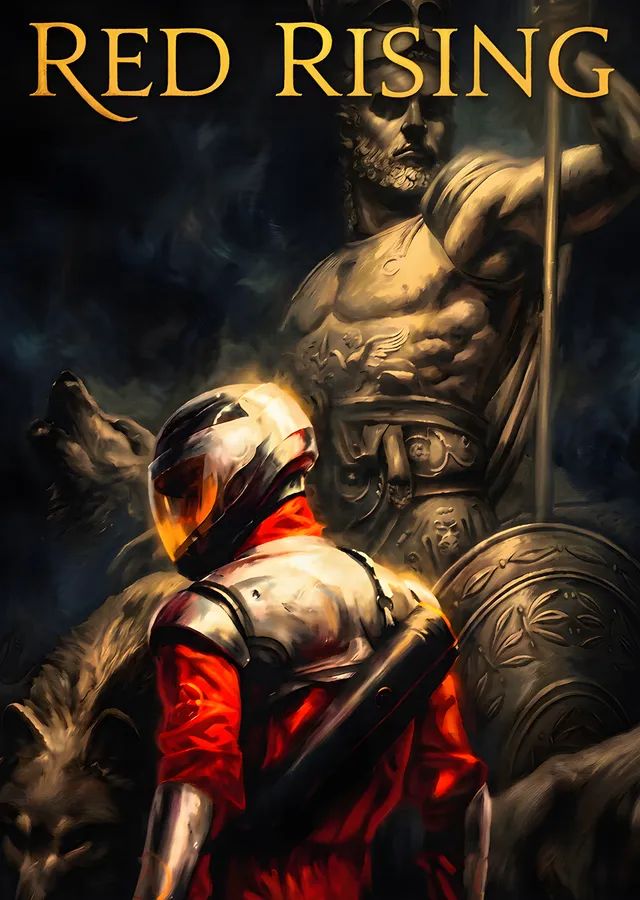 Red Rising - Heykelin Önünde metal tablo